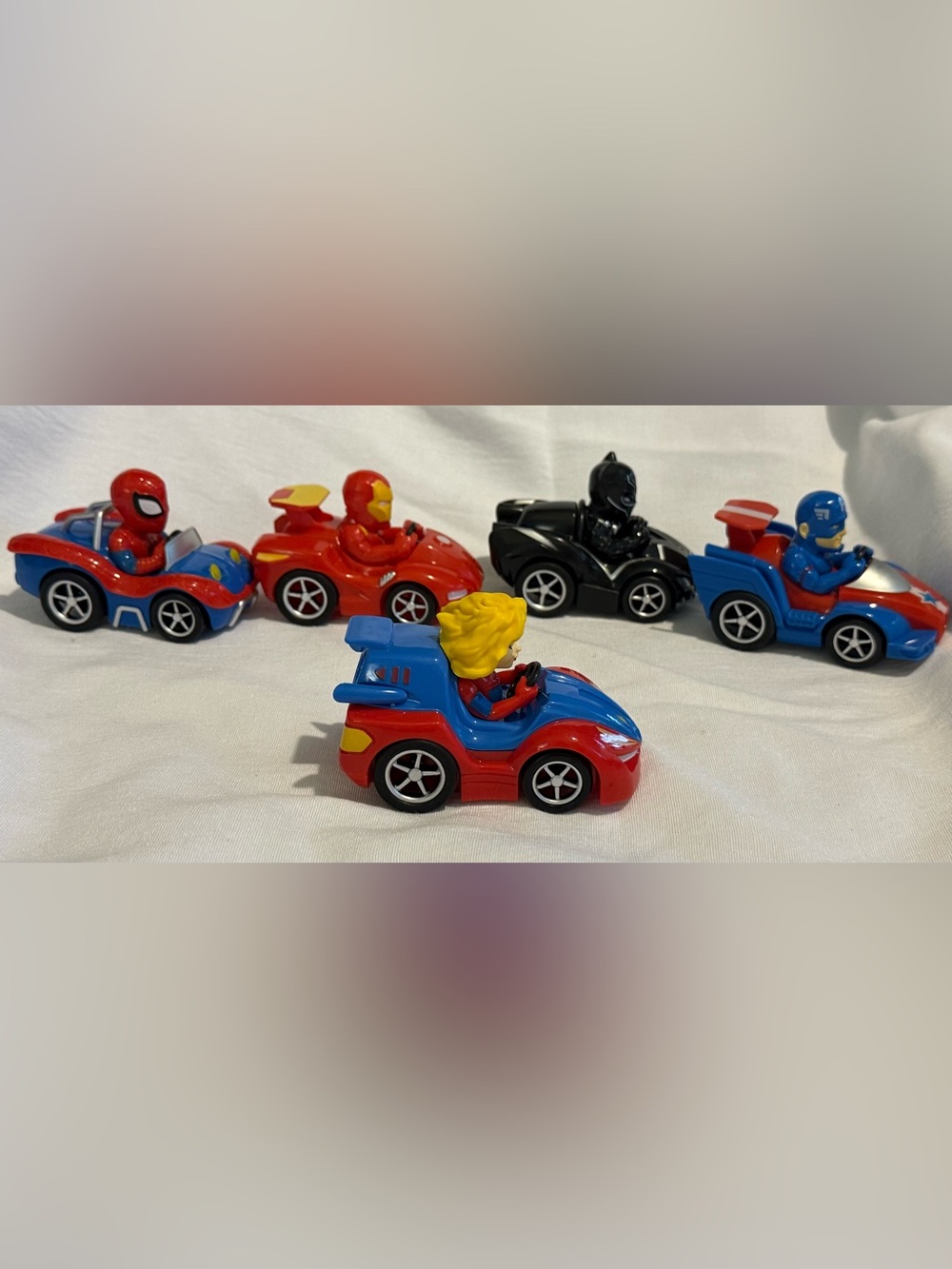 Marvel pull back action racers 2019 Lot of 5 Batman Spiderman Captain America